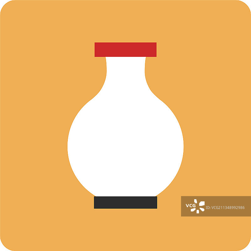 白色花瓶在白色背景上图片素材