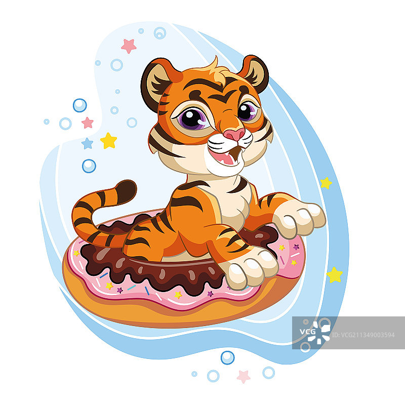 充气玩具中可爱卡通小老虎图片素材