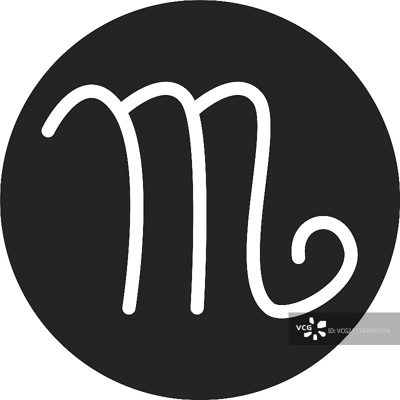 白色背景上的天蝎座标志图片素材