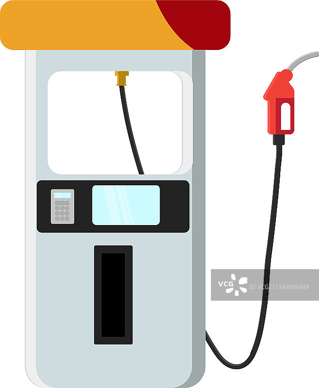 白色背景上的汽油泵图片素材