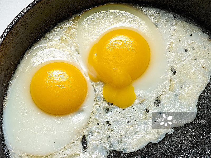 平底锅里的煎蛋图片素材