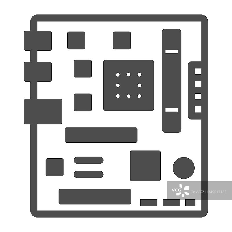 主板方形布局实体图标图片素材