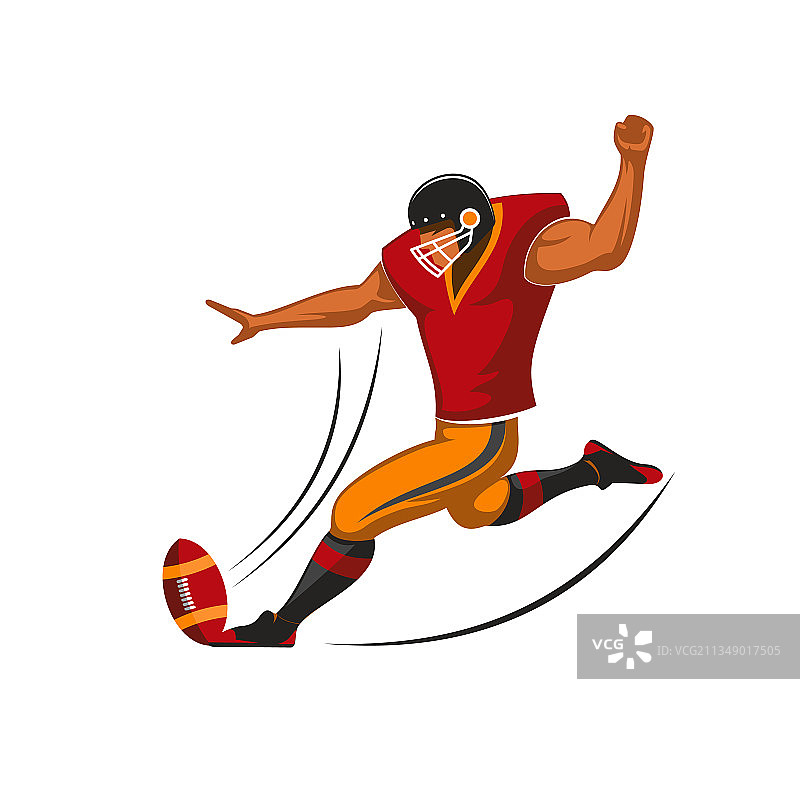 美式足球队踢球手图片素材