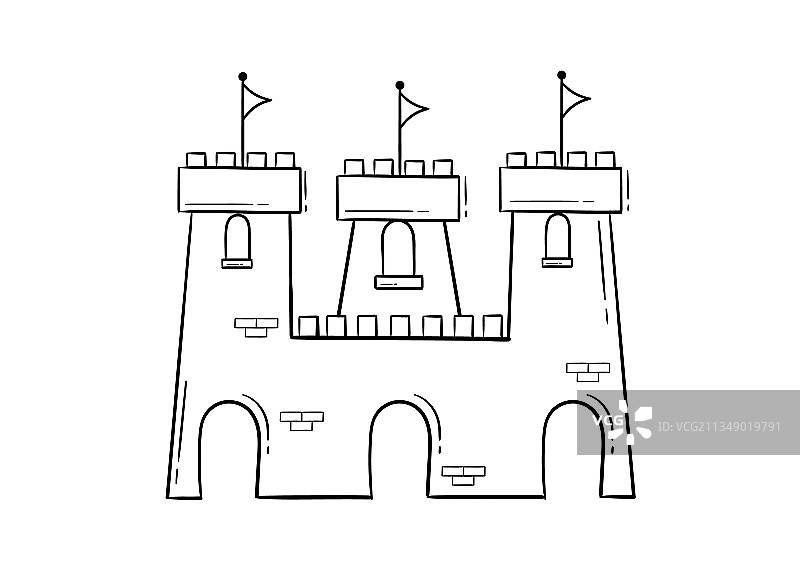 沙堡轮廓图片素材