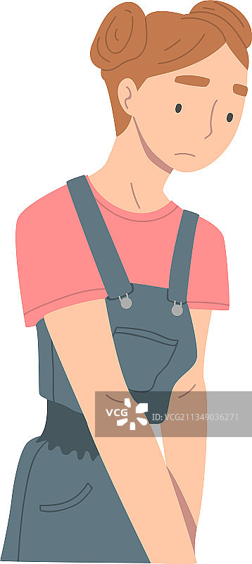 对坏消息感到失望的女人图片素材