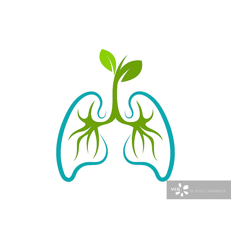 医疗设计肺部图标图片素材