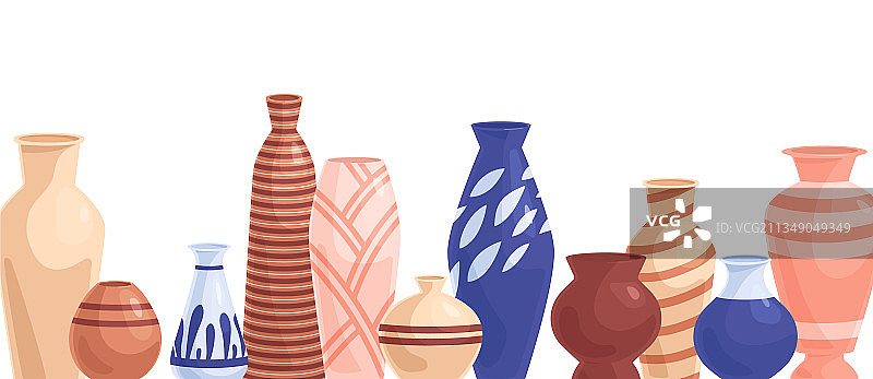 陶瓷罐和花瓶图片素材