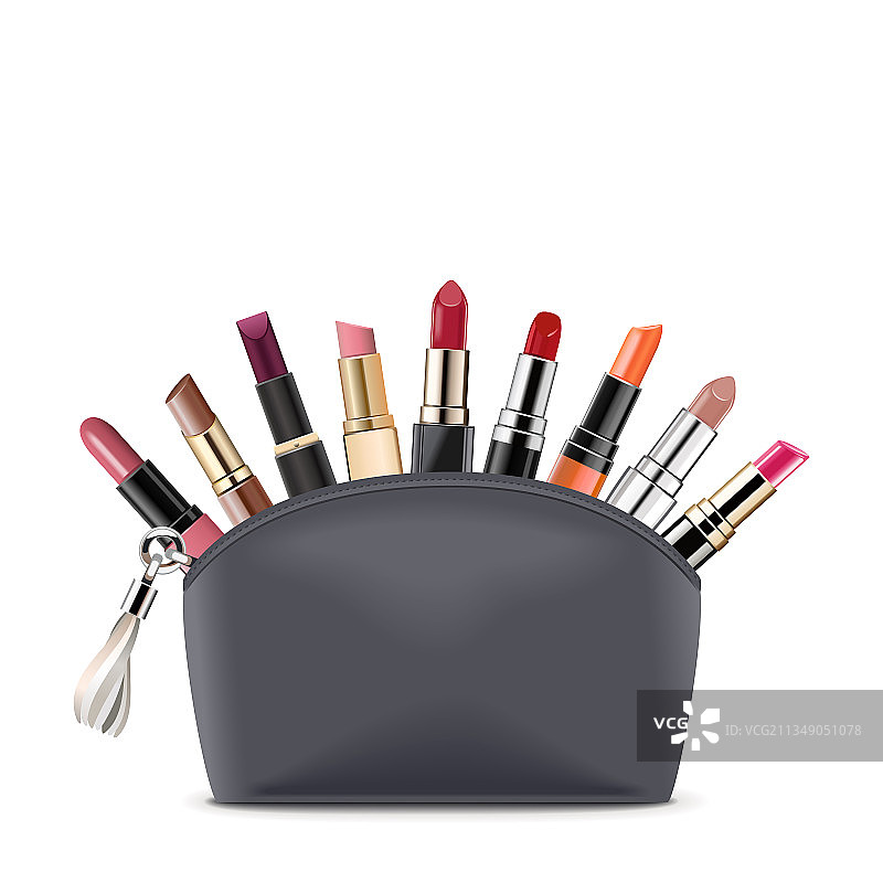手持口红的美容师图片素材