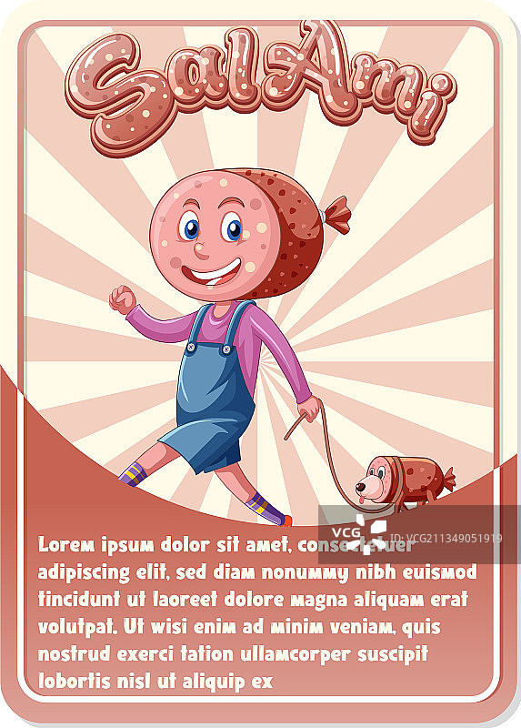 人物游戏卡牌模板与萨拉米字图片素材