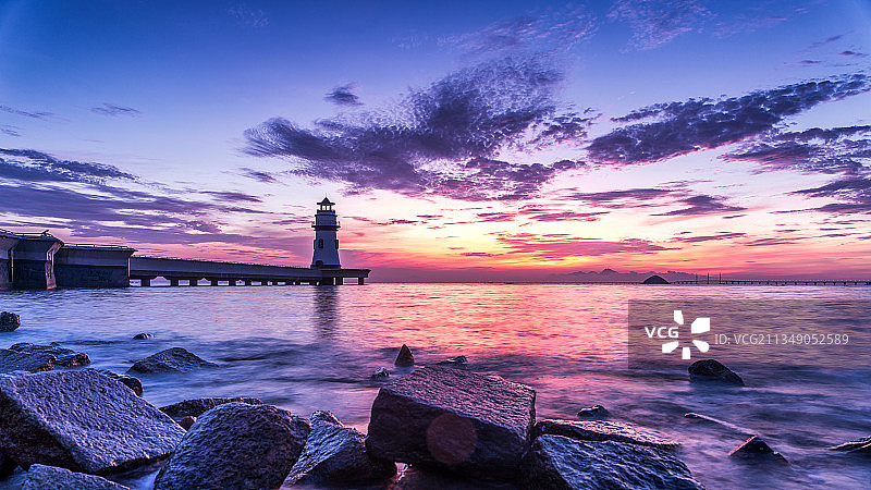 珠海爱情邮局日出晨曦图片素材