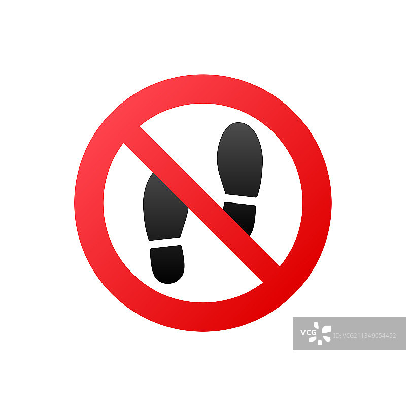 禁止踩踏图标（扁平风格）图片素材