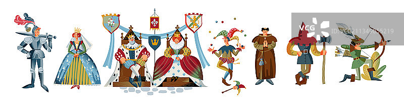 中世纪人物组合图片素材