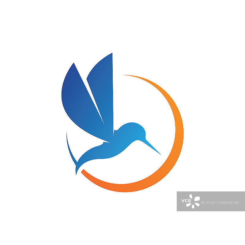 蜂鸟标志和符号图片素材