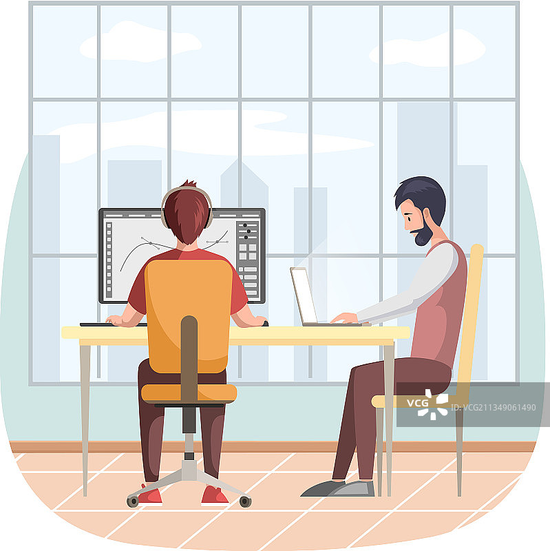 平面设计师创作艺术作品图片素材