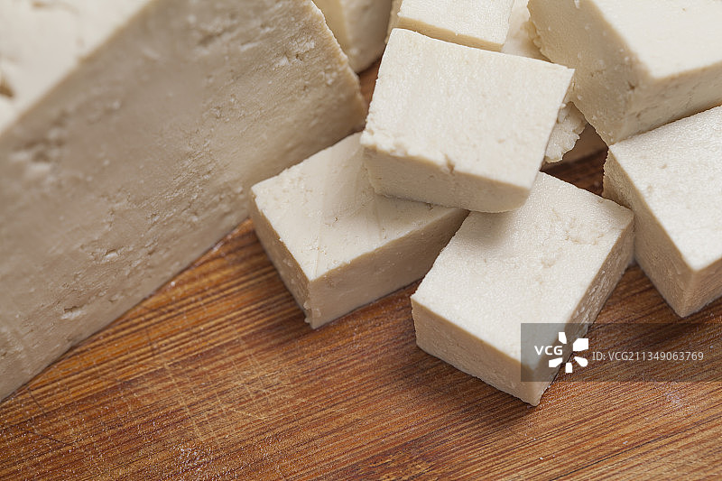 健康食品豆腐块特写图片素材