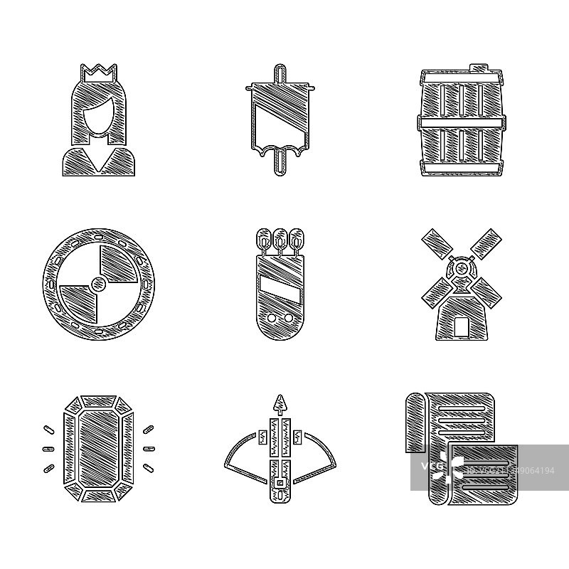 箭袋箭矢作战弩法令套装图片素材
