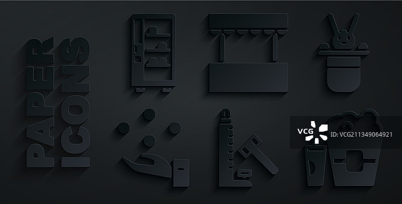 带有锤子魔术师帽的撞击游乐设施图片素材