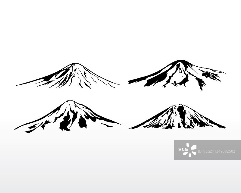 黑色山峰logo设计图片素材