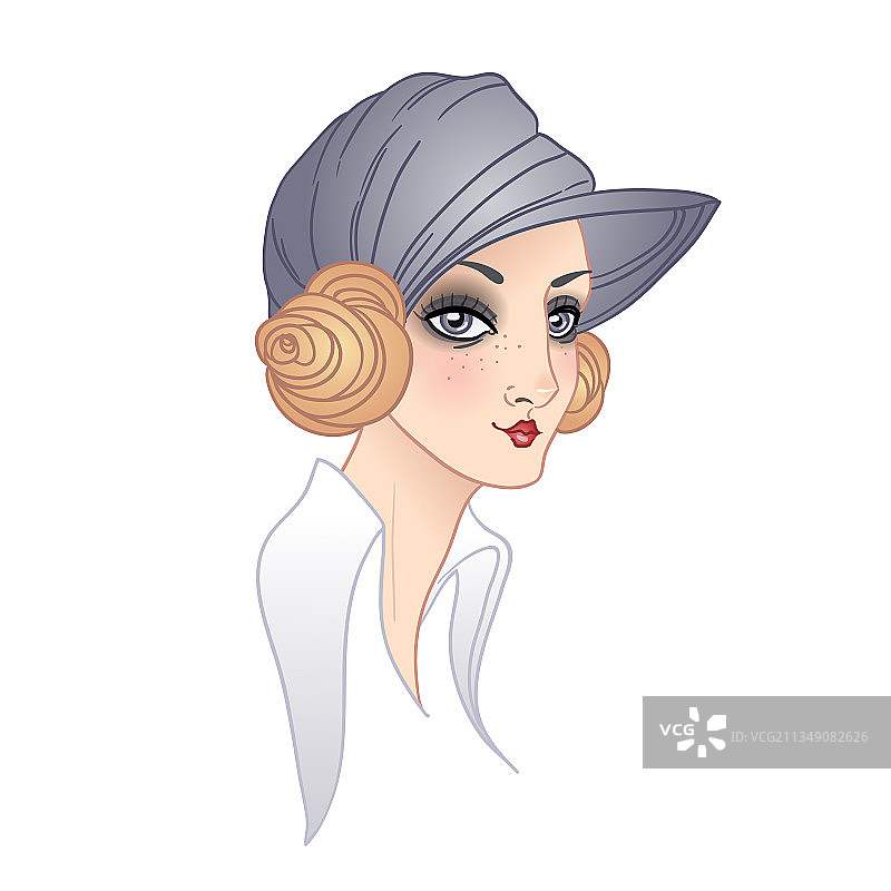 装饰艺术风格的摩登女郎图片素材