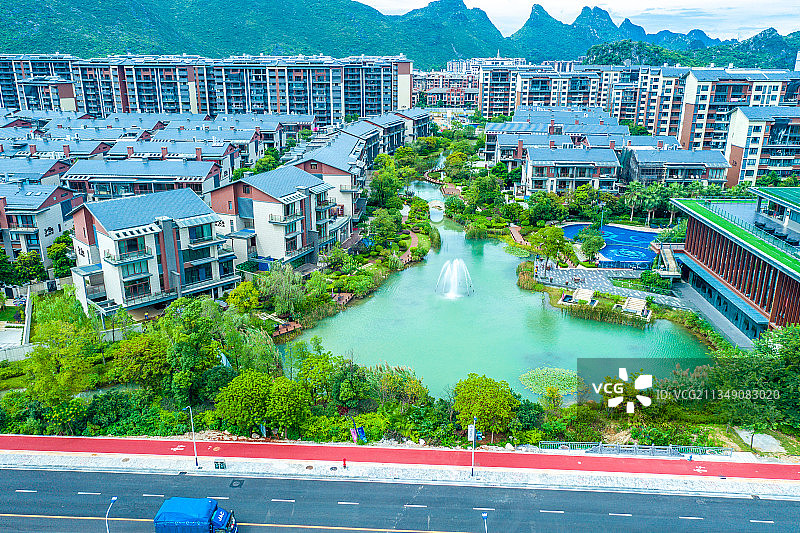 桂林象山区城市建筑图片素材