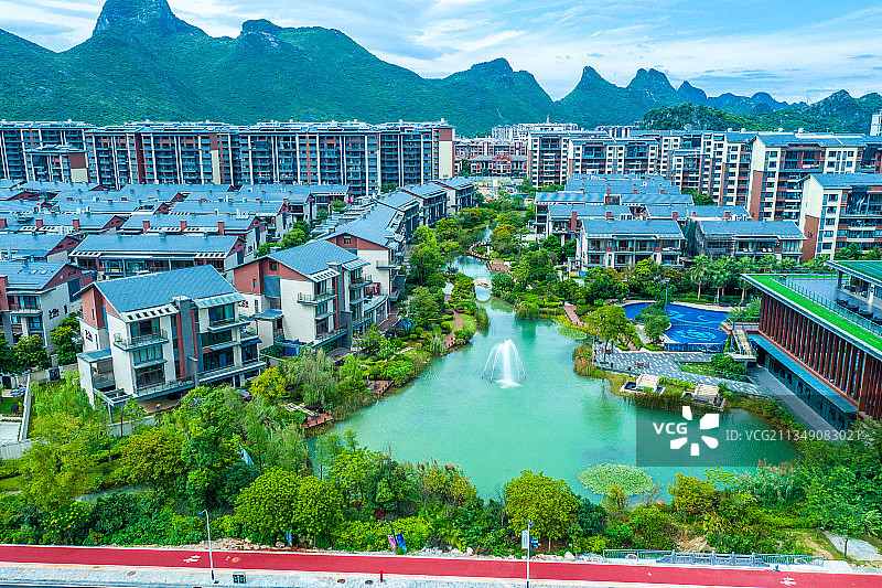 桂林象山区城市建筑图片素材