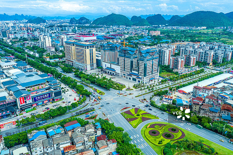 桂林象山区城市建筑图片素材