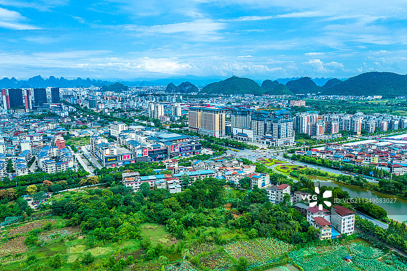 桂林象山区城市建筑图片素材