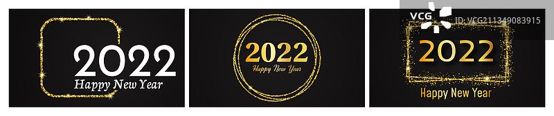 2022年新年金色背景图片素材