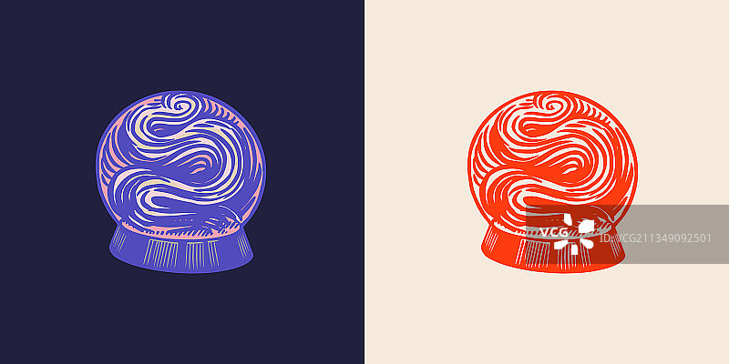 手中的魔法水晶球图片素材