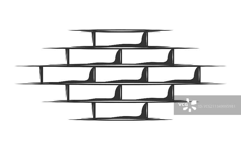 白色背景的复古风格砖墙图片素材