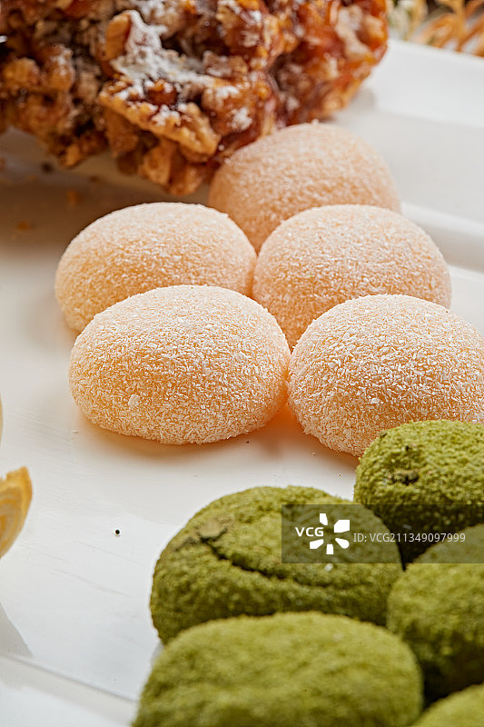 三色雪媚娘图片素材