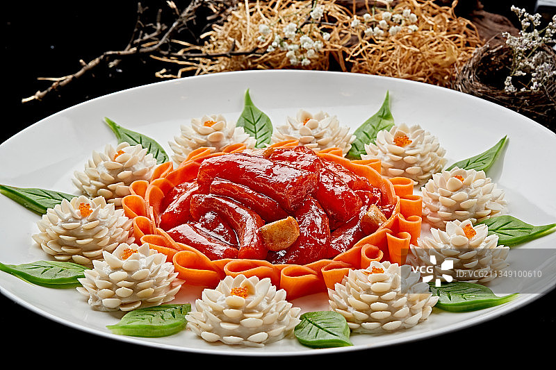 王府烧蹄筋图片素材