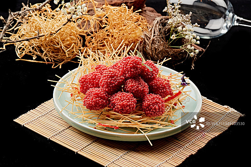 荔枝大虾球图片素材