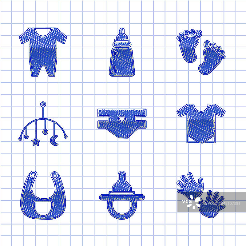 婴儿吸水尿布奶嘴安抚奶嘴手图片素材