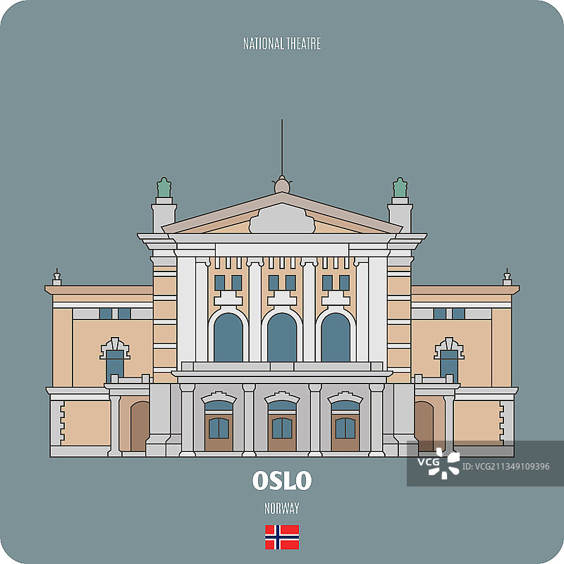 挪威奥斯陆国家剧院图片素材