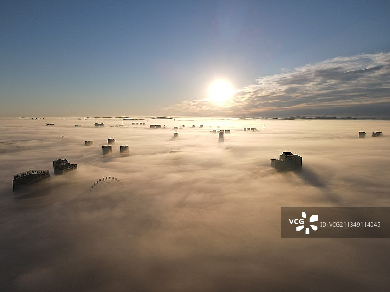 清晨的长春图片素材