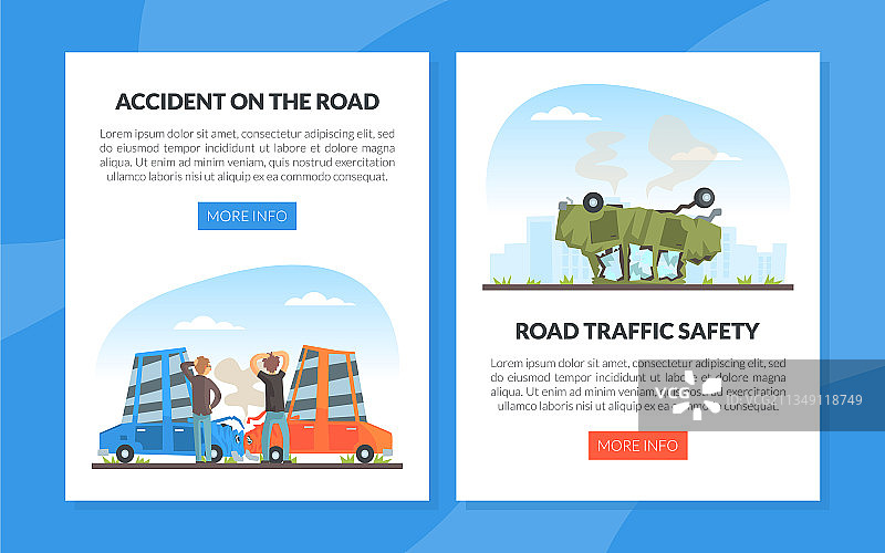 交通事故：受损的机动车图片素材