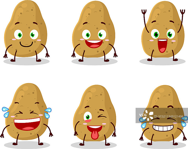 卡通形象：微笑的土豆图片素材