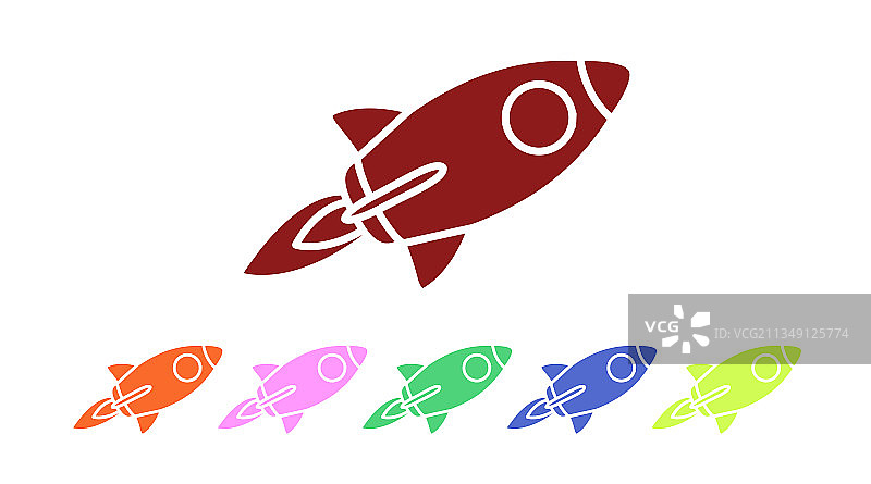 火箭图标合集图片素材