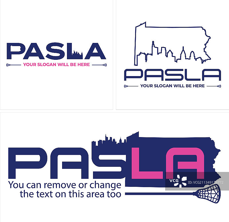 长曲棍球运动建筑logo设计图片素材