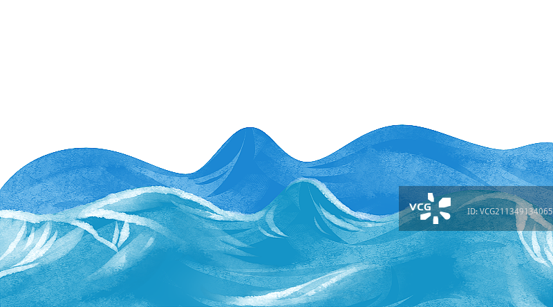 海浪插画元素图片素材