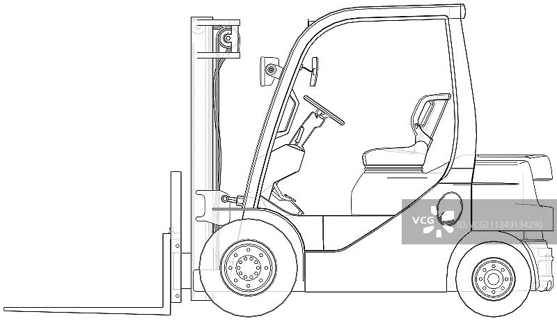 叉车正字法图片素材