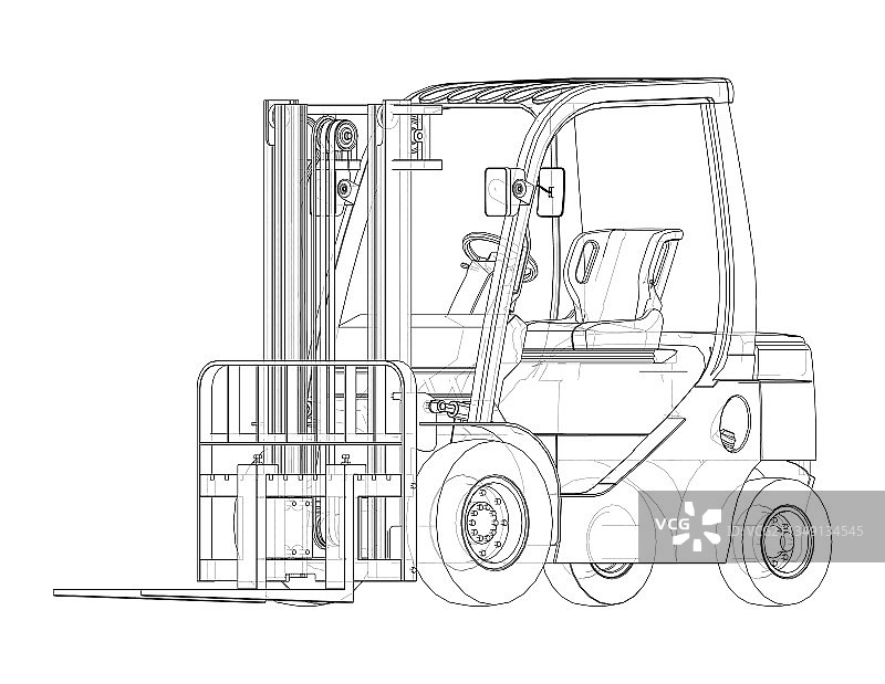 叉车正字法图片素材
