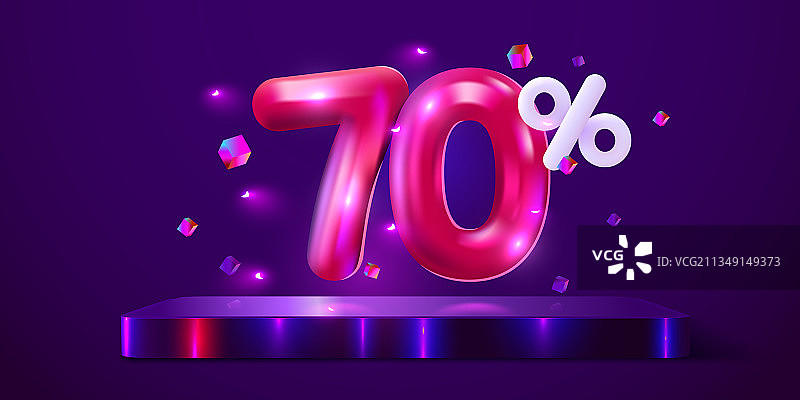70%折扣创意组合图片素材