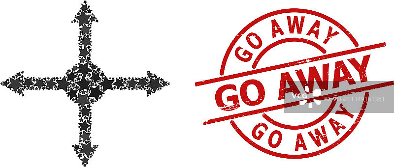 展开星形马赛克和纹理橡胶图片素材