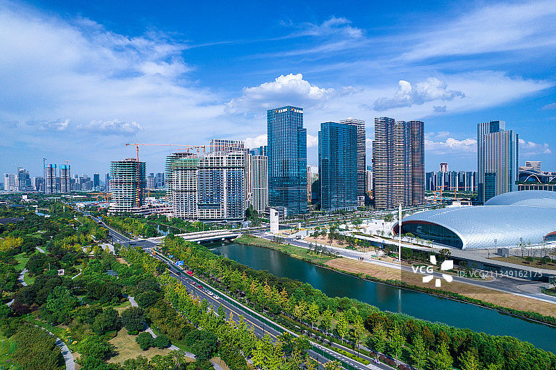 杭州滨江区城市建筑图片素材