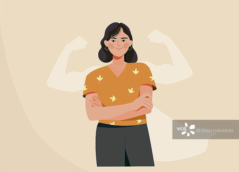 坚强女性概念图片素材