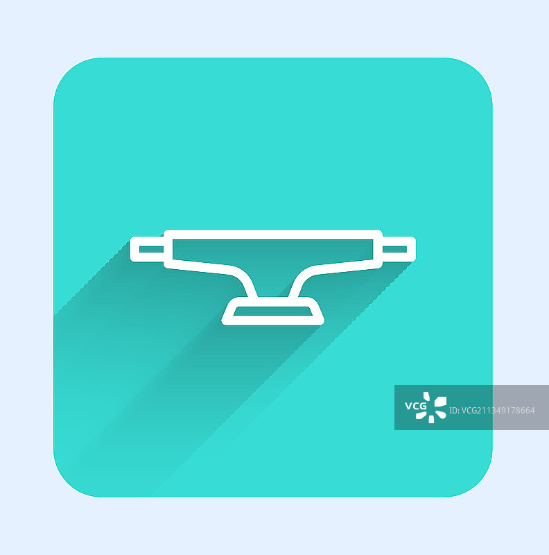 带有阴影的白色线条滑板轮图标图片素材