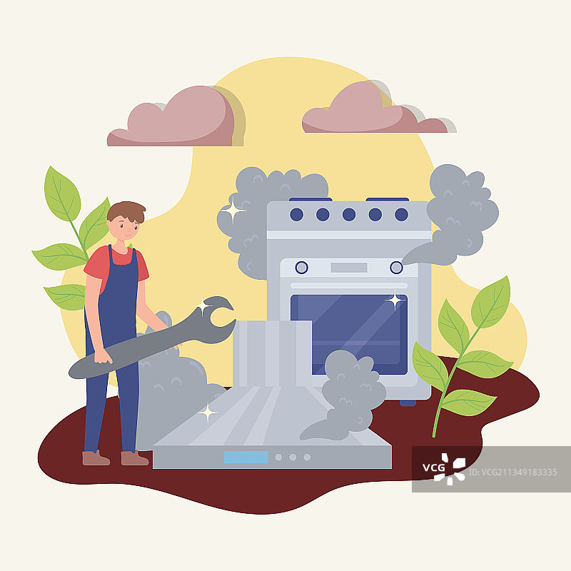 技术员修理电器图片素材