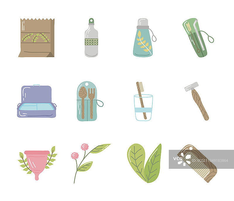 可重复使用的图标合集图片素材